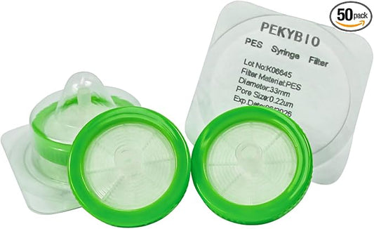 PEKYBIO Sterile Syringe Filter PES Hydrophilic Filtration 0.22μm Pore Size by PEKYBIO