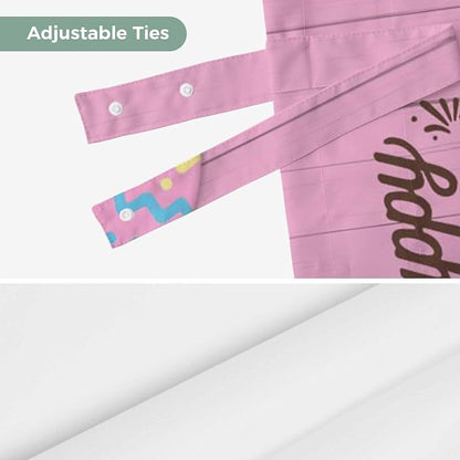 Pink Easter Tie Up Valance Curtains - Image 7