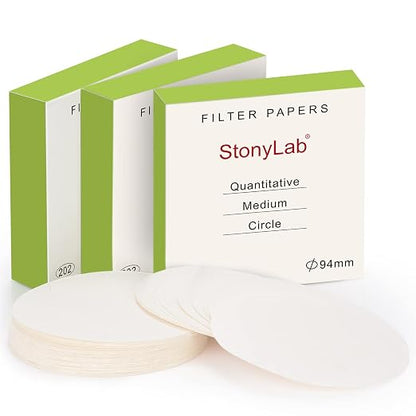 stonylab Quantitative Filter Paper Circles, 3-Box 94 mm Diameter Cellulose by StonyLabScientific