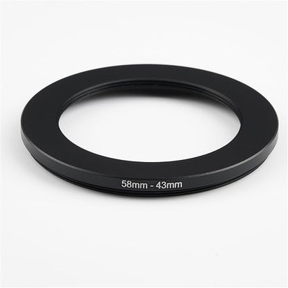 58mm to 43mm Step-Down Ring Filter Adapter, Metal Ring Step-Down Rings Adapter - Image 2