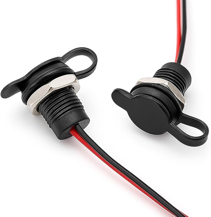 Gebildet 10pcs Type-C Female Chassis 2 Pin Wire 24AWG Waterproof Jack Connectors 3A USB C Pigtail Cable Extension Socket Plug