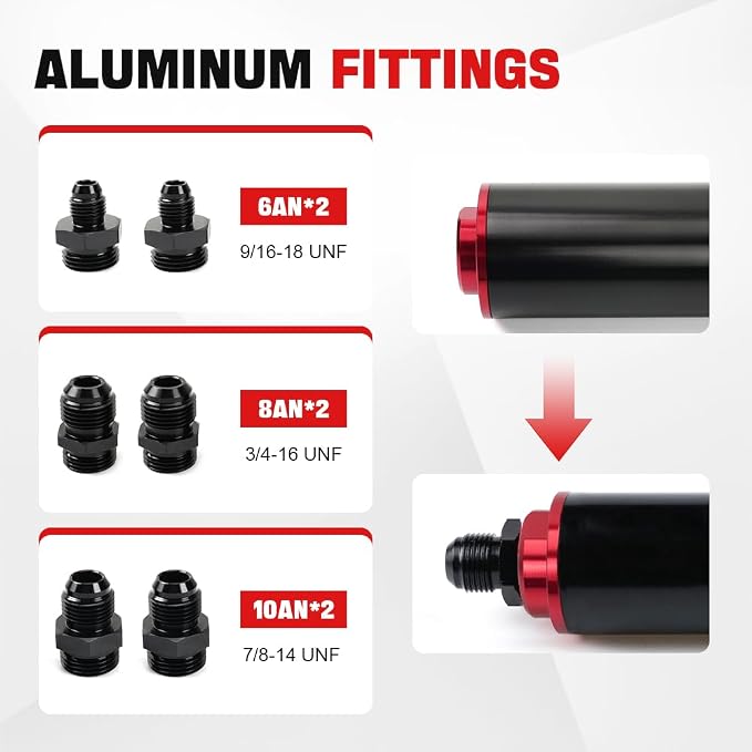 BARTOO Universal 50MM 100 Micron Inline Fuel Filter - Image 5