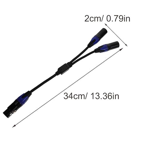 2pcs 2pcs Braided Audio Splitter Cable Male to Dual Female Microphone Accessory Wire with Copper for Stable Signal Transmission and Use
