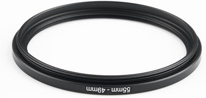 55mm to 49mm Step-Down Ring Filter Adapter, Metal Ring Step-Down Rings Adapter - Image 3