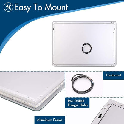 Illuminated LED Bathroom Mirror, Wall Mounted Backlit Makeup Vanity Mirror - Image 6