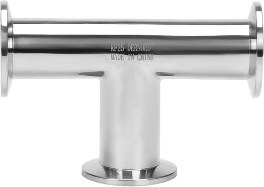 DERNORD KF-25 Tee 3 way Vacuum Fittings Stainless Steel 304 Pipe Fittings by DERNORD