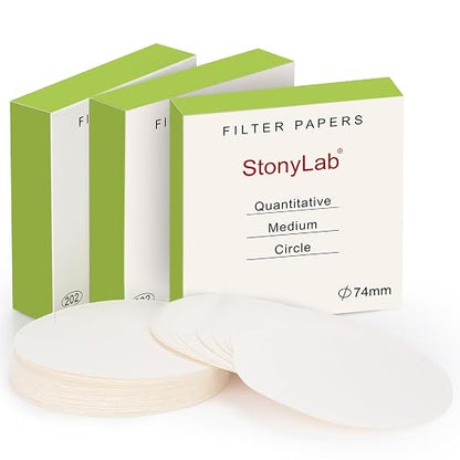 stonylab Quantitative Filter Paper Circles, 3-Box 74 mm Diameter Cellulose by StonyLabScientific
