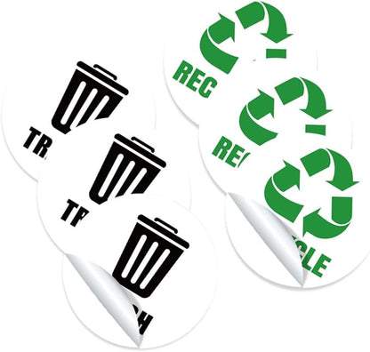 Waste Sorting Decal for Bins Reminding Stickers for Kitchen Garbage Can Labels by GRIRIW