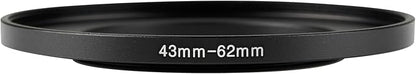 43-62mm Metal Step-Up Ring Adapter Compatible - Image 3