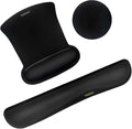 VAGAU Premium Keyboard Wrist Rest and Mouse Pad Wrist Support, Ergonomic Memory Foam Set for Office, Laptop, Mac, Computer and Gaming, Comfortable Typing &Wrist Pain Relief (C-Black)