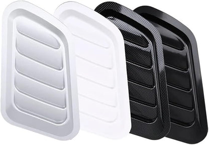 2Pcs ABS Car Air Flow Intake Hood Scoop Vent Bonnet Cover Universal DIY - Image 3