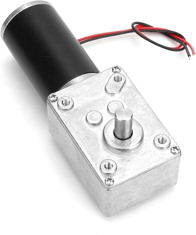 Reversible Gear Motor, DC 24V 8mm Shaft Gear Motor High Torsion Electric Turbo Speed Reduction Motor for Curtain Machine Advertising Equipment Window Opener (20RPM)