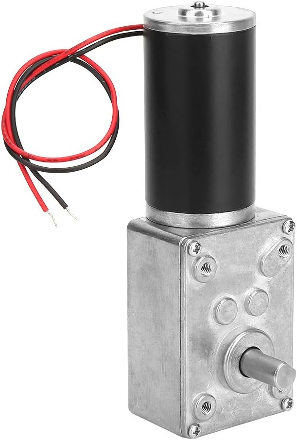 Reversible Gear Motor, 24V 8mm Shaft Gear Motor High Torsion Speed Reduce Electric Motor for Curtain Machine Advertising Equipment Window Opener Smart Device (250RPM)