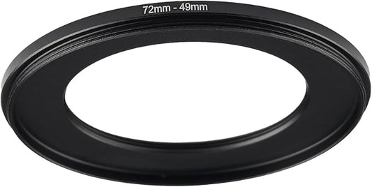 72mm to 49mm Step Up Ring Filter Adapter Black Metal Step up Adapter Rings by Unknown