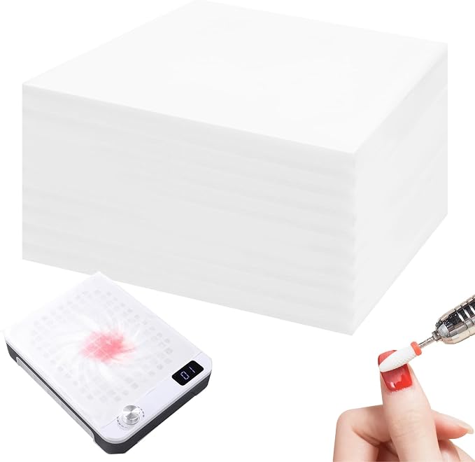 400 Sheets Professional Nail Dust Collector Filter Paper Sheets, PP Material by Unknown