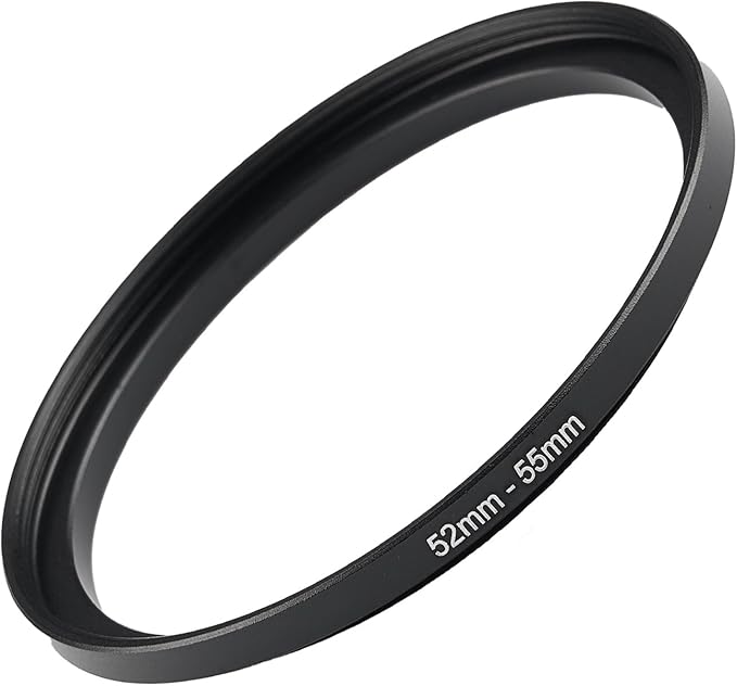 52mm 55mm Step Up Ring Filter Adapter Black Metal Step up Adapter Rings by Unknown