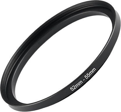 52mm 55mm Step Up Ring Filter Adapter Black Metal Step up Adapter Rings by Unknown