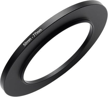 55mm to 77mm Step-up Adapter Rings Filter Adapter Black Metal Step Down Filter by Unknown