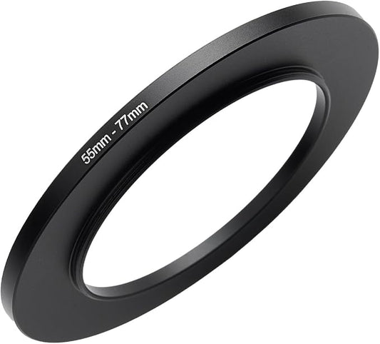 55mm to 77mm Step-up Adapter Rings Filter Adapter Black Metal Step Down Filter by Unknown