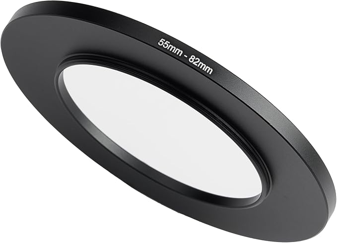 55mm to 82mm Step-Up Ring Filter Adapter, Metal Ring Step-Up Rings Adapter by BETUYESS