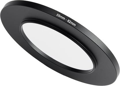 55mm to 82mm Step-Up Ring Filter Adapter, Metal Ring Step-Up Rings Adapter by BETUYESS