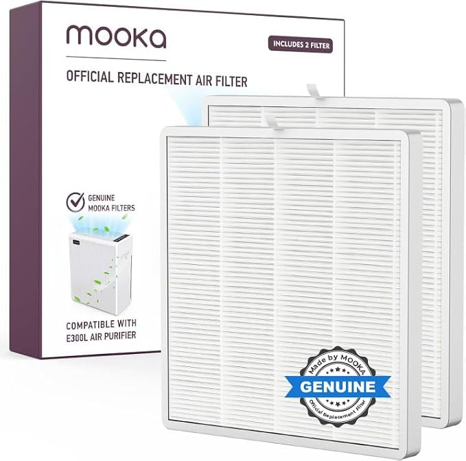 MOOKA FAMILY E-300L Air Purifiers Official H13 Replacement Filter Compatible by MOOKAFAMILY