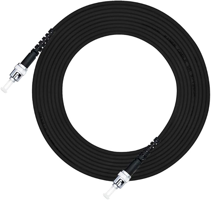 Jeirdus 20M ST to ST Outdoor Armored Simplex 9/125 SM Fiber Optic Cable Jumper Optical Patch Cord Singlemode 20Meters 65ft ST-ST