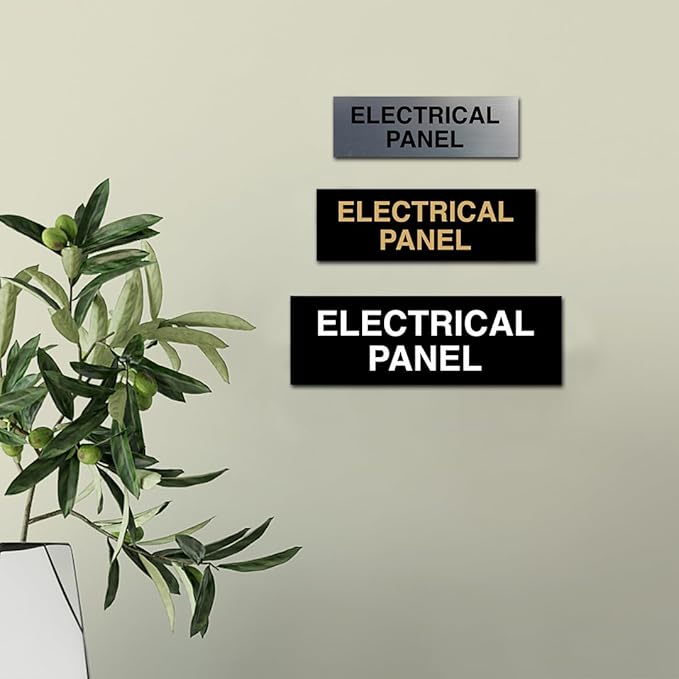 All Quality Basic Electrical Panel Sign - Fire Regulation Safety Compliance Sign Red - Medium (10 Pack)