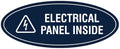 Signs ByLITA Oval Electrical Panel Inside Sign (Navy Blue/White) - Large 2 Pack