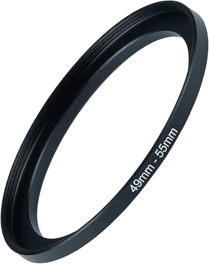 49mm to 55mm Step-up Adapter Rings Filter Adapter Black Metal Step Down Filter by Unknown