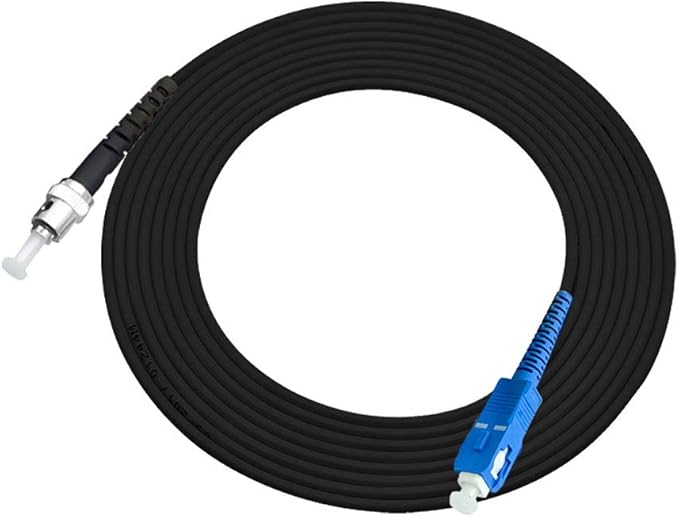 Jeirdus 100ft 100feet 30m SC to ST Outdoor Armored Simplex 9/125 SM Fiber Optic Cable Jumper Optical Patch Cord Singlemode 30Meters 100ft SC-ST