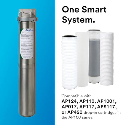 3M Aqua-Pure Stainless Steel Water Filter Housing SST2HB, Uses 2-High Standard - Image 2