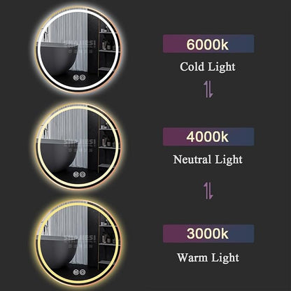 LTSRLL Frameless Illuminated LED Bathroom Wall Mirror - Image 3