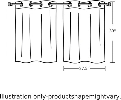 2 Panel Kitchen Cafe Curtains, Desert Camels Sunlight Filtering Nature Air - Image 9