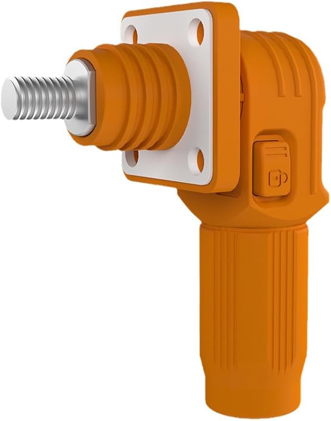 1 Set Battery Energy Storage Connector, Quick Plug Terminal High Current Connectors Right Angle Plug and Socket IP67 Waterproof Power Connector Stud Wiring Method 200A 50mm² (200A, Orange)