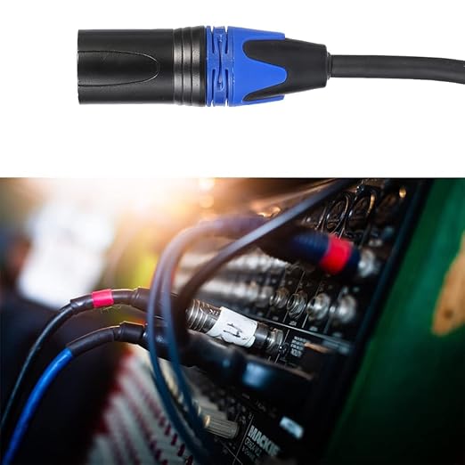 Seefeful (5FT / 1 Pack) 1 Male to 2 Female XLR Y Splitter Micrphone Cable, 3pin Male to Dual Female Y-Splitter Balanced Mic Audio Cables for Stereo Mic to L & R Audio Track