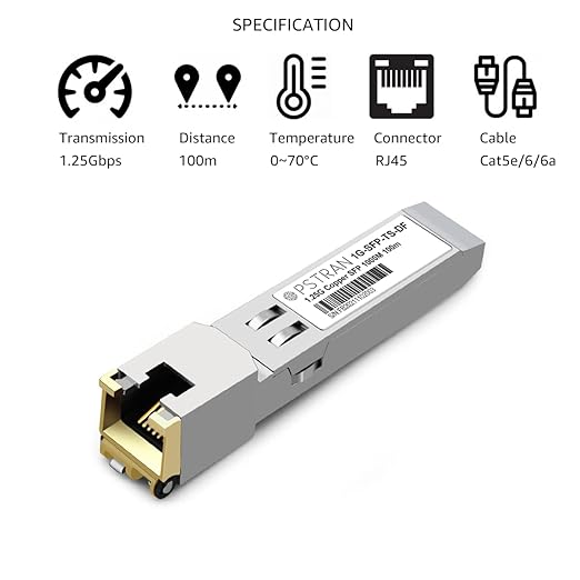 OPSTRAN 1000BASE-T SFP RJ45 Copper Transceiver Module Compatible with Dell Force10 GP-SFP2-1T SFP-1G-T 310-7225 407-BBOS 100m Cat5e/6