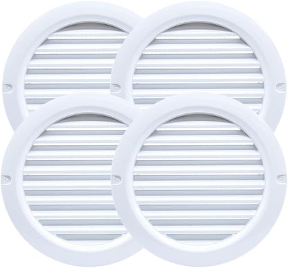VENTS-US - 4" White Round Plastic Vent Cover - Compatible with 4 Inch Diameter - Image 2