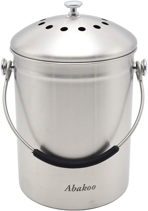 Abakoo Stainless Steel Compost Bin by Abakoo