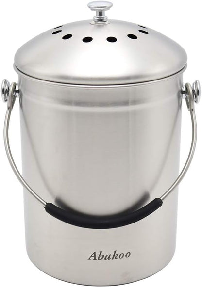 Abakoo Stainless Steel Compost Bin by Abakoo