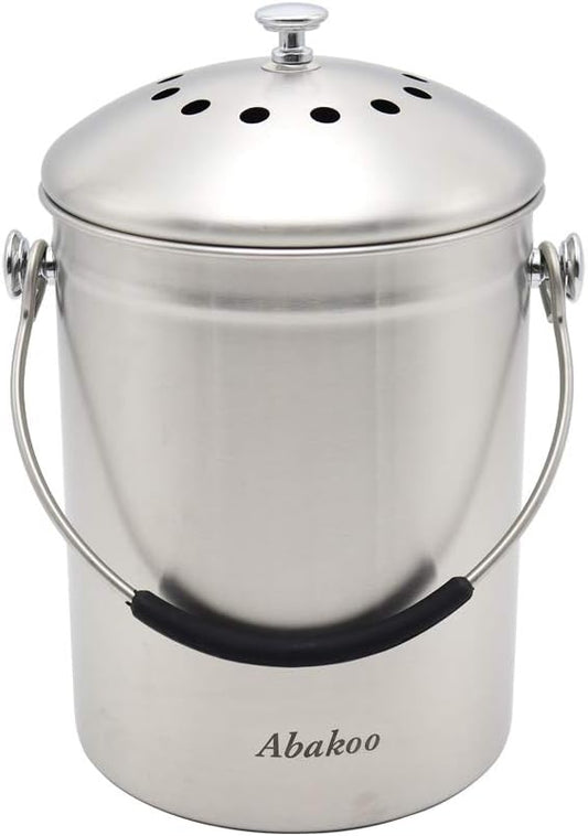 Abakoo Stainless Steel Compost Bin by Abakoo