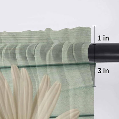 Daisy Flower Sheer Valances for Windows 60"x18", Light Filtering Kitchen - Image 7
