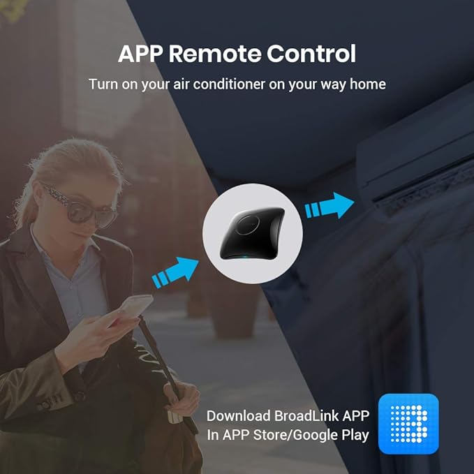 Broadlink RM4 pro Smart IR/RF Remote Control Hub with Sensor Cable(2.4GHz Wi-Fi Only)-WiFi IR/RF Blaster for Home Automation, TV, Curtain, Shades Remote, Works with Alexa, Google Assistant, IFTTT