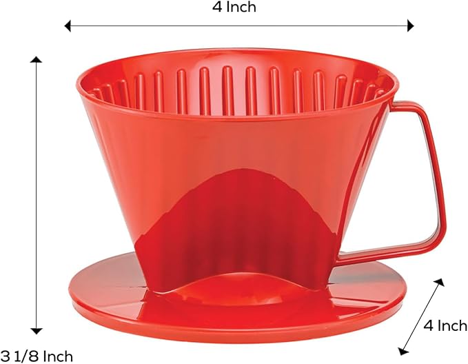 Fino Pour-Over Coffee Brewing Filter Cone, Number 1-Size, Brews 1 to 2-Servings - Image 3