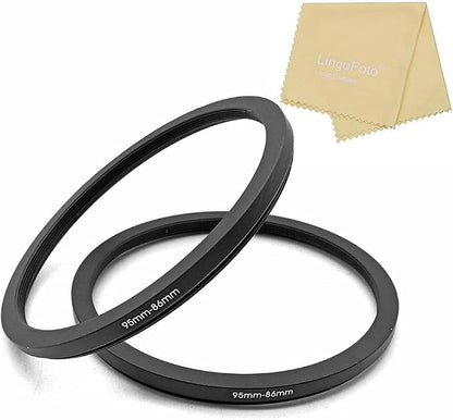 95 to 86mm Metal Step Rings/ 95mm to 86mm Step Down Ring Filter Ring Adapter by LingoFoto