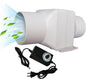 12V Inline Duct Fan Mini Attic Vent Booster 2.4“ 60Mm 58Cfm Variable Exhaust by Unknown