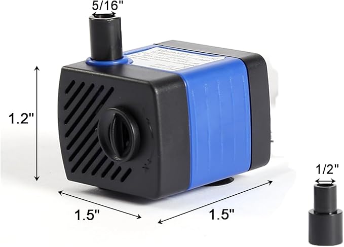 AQUANEAT Small Fountain Pump, 50 GPH Mini Submersible Water Pump - Image 2