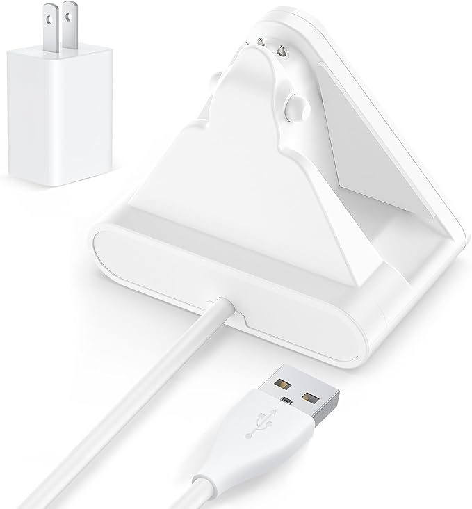 Charging Stand Dock Compatible with Ray-Ban Meta Smart Glasses - Glasses Charger for Wayfarer, Headliner, Skyler, Renewed, Oakley Meta HSTN, Portable Smart Glasses Charger Dock with Adapter (White)