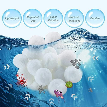 3 lbs Pool Filter Balls Eco-Friendly Fiber Filter Media - Image 3
