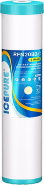 ICEPURE 20" x 4.5" GAC Filter, 5 Micron 20-Inch Whole House Granular Activated by ICEPURE